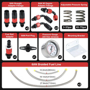 Adjustable Fuel Pressure Regulator Kit 3-70PSI With 6AN Return - view 5