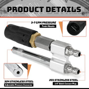 2-in-1 Downstream Soft Wash Nozzle Adjustable Shooter Tip M5 Twist 1700-6000 PSI - view 4