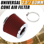 PTNHZ Universal Red 2.5-Inch 63mm High Flow Cold Air Intake - view 3
