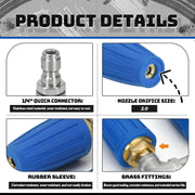 4-in-1 Turbo Nozzle Pressure Washer Single Row with Gloves 2.0 4000 PSI - view 4