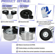 Engine Serpentine Belt Tensioner Drive Kit 3.7L 4.7L for Dodge Ram 1500 2002-2007 Dakota - view 4