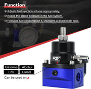 Adjustable Fuel Pressure Regulator Kit 3-70PSI With 6AN Return - view 3