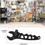 AN Adjustable Wrench Lightweight Aluminum AN3-AN12 Hose Fitting Tool Spanner(Black) - view 5