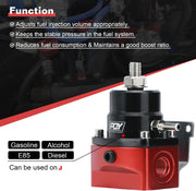 Adjustable Fuel Pressure Regulator Kit 3-70PSI With 6AN Return - view 3