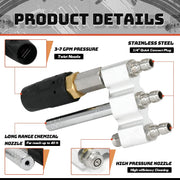3-in-1 Downstream Soft Wash Nozzle Adjustable Shooter Tip M5 Twist 1700-6000 PSI for 3-7 - view 4