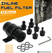 10 micron Inline Fuel Filter with Barb 1/2-Inch 3/8-Inch 5/16-Inch 50MM for Gasoline Diesel - view 3