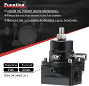 Adjustable Fuel Pressure Regulator Kit 3-70PSI With 6AN Return - view 3