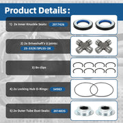Front Axle Shaft U Joint and Knuckle Vacuum Seals and for Ford Super Duty - view 4
