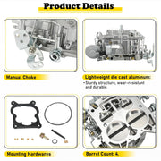 4 Barrel 750 CFM Carburetor Manual Choke for Rochester Quadrajet Carburetor Chevy 350 454 - view 6
