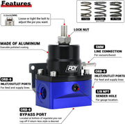 Adjustable Fuel Pressure Regulator Kit 3-70PSI With 6AN Return - view 4