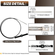 12FT 14FT 15FT 18FT 19FT Mechanical Rack and Pinion Steering for Seastar SH5210P SH5230P - view 3