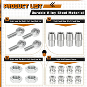 7/8-Inch-14 Heim Joint Rod End Kit Chromoly Panhard for 1.5-Inch OD 120 Wall Tube - view 4