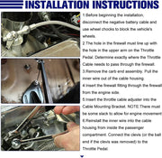 24-Inch Universal Stainless Steel Braided Throttle Cable Kit Adjustable Automotive - view 5