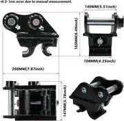 Mini Excavator Quick Hitch Coupler Mechanical Quick Change Hitch Attachments 25mm for 0.8-3 Tons - view 3