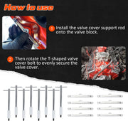 PTNHZ 16PCS T-Bar Valve Cover Wing Nut 1/4-20 x 1-1/4-Inch for Chevy SBC 265 - view 5