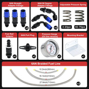 Adjustable Fuel Pressure Regulator Kit 3-70PSI With 6AN Return - view 5
