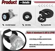 39083 Drive Belt Tensioner Pulley Assembly Kit for Chevy Silverado 1500 Avalanche Tahoe 2009-2013 - view 6