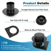 17-2530 Remote Fuel Tank Filler Neck Straight With Billet Aluminum for 2-Inch Filler Hose - view 4