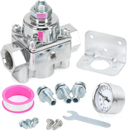 12-804 Adjustable Fuel Pressure Regulator with Gauge 1-4 PSI for Holley and Edelbrock Carburetors - view 2