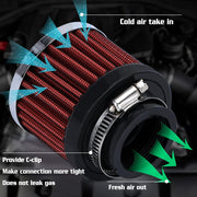 Universal Red Neck 1.5-Inch 38mm Car High Flow Cold Air - view 6