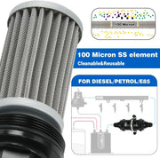 AN6 AN8 AN10 Inline Fuel Filter E85 Ethanol with 100 - view 5