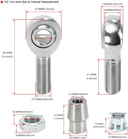 5/8 Heim Joints Rod End Kit 0.625 Chromoly Panhard kit for Steering Kit Suspension - view 3