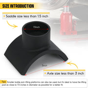 Steel Bottle Style Jack Adapter Lifting Axle Saddle for 3-Inch Tube Black - view 4