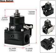Adjustable Fuel Pressure Regulator Kit 3-110PSI with AN10 Feed Port - view 6