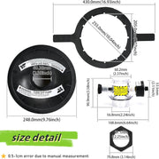 8-1/2-Inch Black Buttress Thread Closure Replacement for Pentair Triton Pool and Spa Sand Filter - view 3