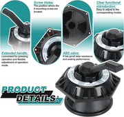 Top Valve Assembly Replacement Kit for 6-Way 1-1/2-Inch Hi-Flow Pool and Spa Multiport Valve - view 5