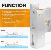 4-Inch Adjustable Jack Plate Manual Transom Set Back Jack Plate for Outboard Boat Motor - view 6