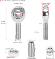 1/2 Heim Joints Rod End Kit Chromoly Panhard kit Right for Steering Kit Suspension - view 3