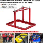 Universal Aluminum Billet Battery Tray Battery Hold Down Mount Relocation for Optima Group 34 - view 6