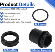 Pool Valve Adaptor Union Replacement Kit for Pentair Quad D.E Filter FNS Plus Filter - view 4