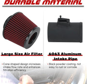 3.0-Inch Intake Pipe Cold Air Intake System Kit withHeat Shield for 2007-2013 Audi A3 - view 5
