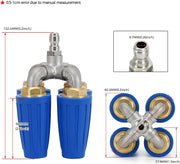 4-in-1 Turbo Nozzle Pressure Washer Tip with Gloves 2.5 Orifice 4000 PSI for Pressure - view 3