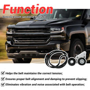 90K-38158C Serpentine Belt Drive Tensioner Pulley Component Kit for GM 2003-2006 for Chevrolet 2002-2007 - view 6