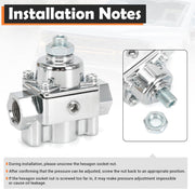 12-804 Adjustable Fuel Pressure Regulator with Gauge 1-4 PSI for Holley and Edelbrock Carburetors - view 5