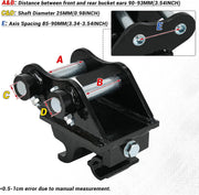 Mini Excavator Quick Hitch Coupler Mechanical Quick Change Hitch Attachments 25mm for 0.8-3 Tons - view 5