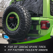 Oversized Spare Tire Tailgate Reinforcement Kit for 18-23 Jeep Wrangler JL 82215356AB 82215356AC Carrier - view 4