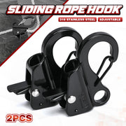 Black Stainless Steel Adjustable Line Length Sliding Rope Hook Boat for Boat Docking - view 3