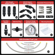 Adjustable Fuel Pressure Regulator Kit 3-70PSI With 6AN Return - view 5