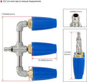 Triple Turbo Nozzle Pressure Washer Tip with Gloves 360 Rotating 4000 PSI - view 3