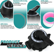 77704-0104 Plug and Cover Handle Assembly with O-Ring for Sta-Rite 1-1/2-Inch MultiPort Valve WC112-148/A - view 3