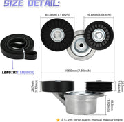 Engine Serpentine Belt Tensioner Drive Kit 3.7L 4.7L for Dodge Ram 1500 2002-2007 Dakota - view 3