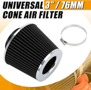 PTNHZ Universal Black 3-Inch 76mm High Flow Cold Air Intake - view 3