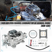 1405 600 CFM 4 Barrel Carburetor withManual Choke Carburetor for Corvette Silverado GMC Square - view 3