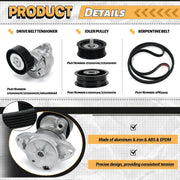 Drive Belt Tensioner and Idler Pulley Serpentine Belt kit for Mercedes-Benz ML350 C230 C300 - view 4