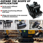 Mini Excavator Quick Hitch Coupler Mechanical Quick Change Hitch Attachments 25mm for 0.8-3 Tons - view 4