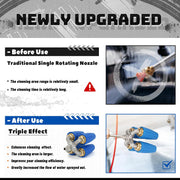 4-in-1 Turbo Nozzle Pressure Washer Tip with Gloves 2.5 Orifice 4000 PSI for Pressure - view 6